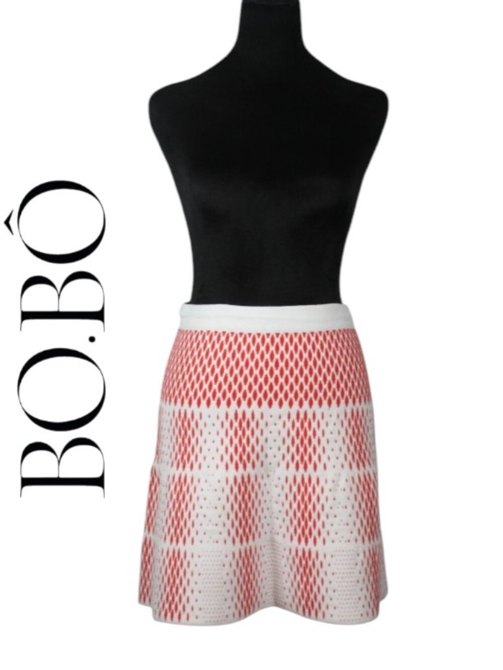 BO.BÔ Cream & Orange Knit Skirt